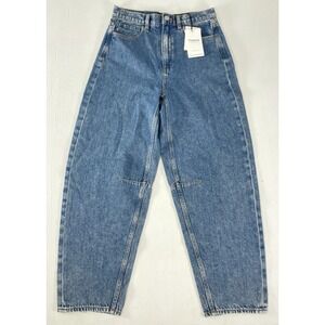 NEW Theory Jeans Women's 27‎ Ice Blue Relaxed Denim Drop Curve sort Y2K